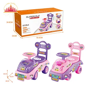 Lovely Pink Kids Push Sliding Plastic Ride On Swing Car Toy With Music SL16D095